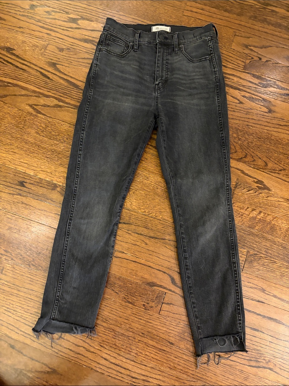 Madewell Black Washed High-Rise Skinny Jeans